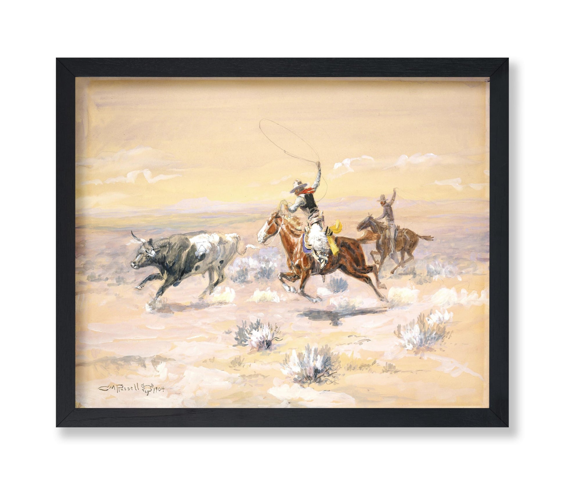Charles Marion Russell - Cowboys From The Bar Triangle
