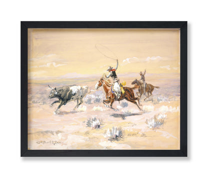 Charles Marion Russell - Cowboys From The Bar Triangle