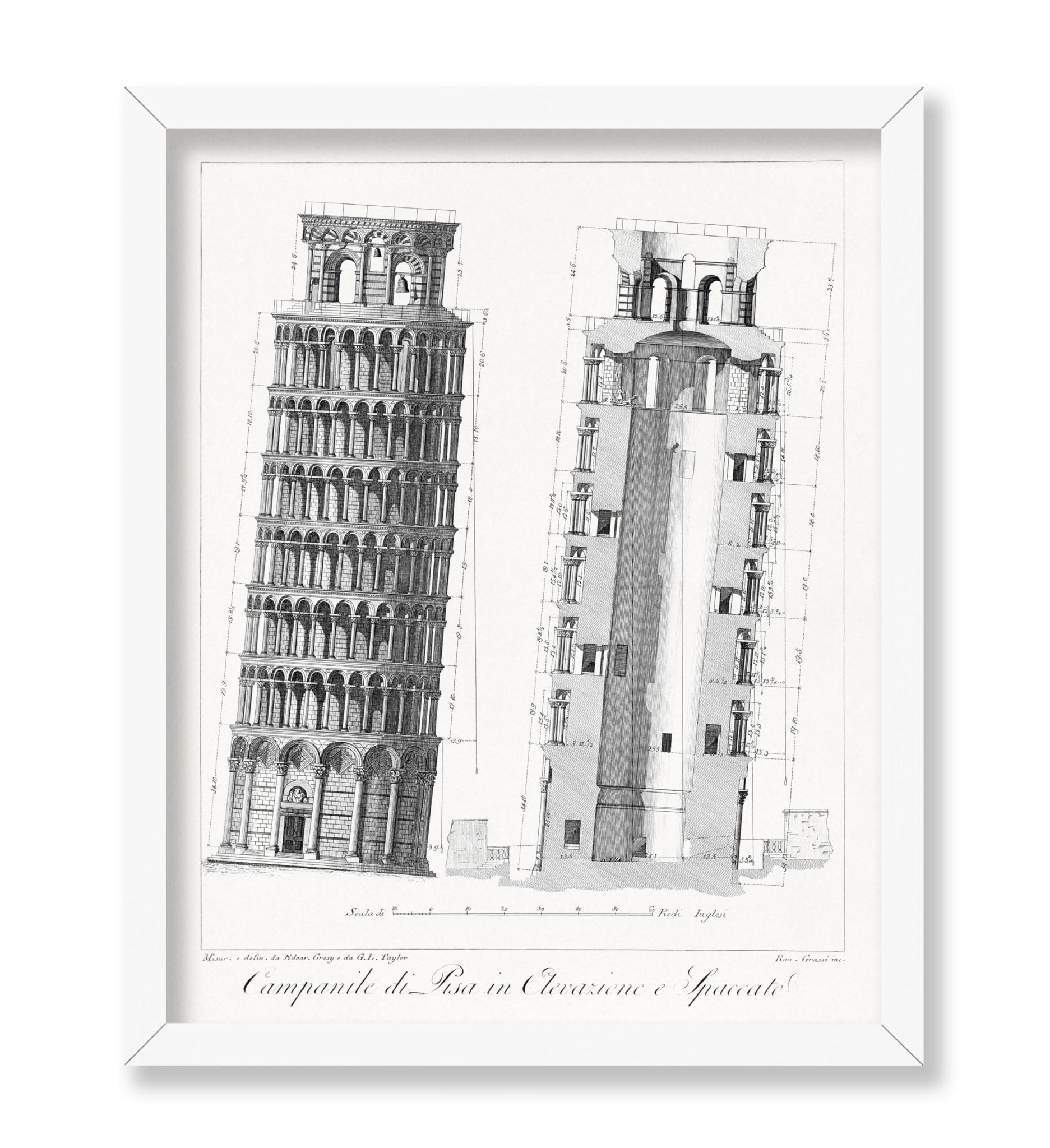 Leaning Tower of Pisa Blueprint