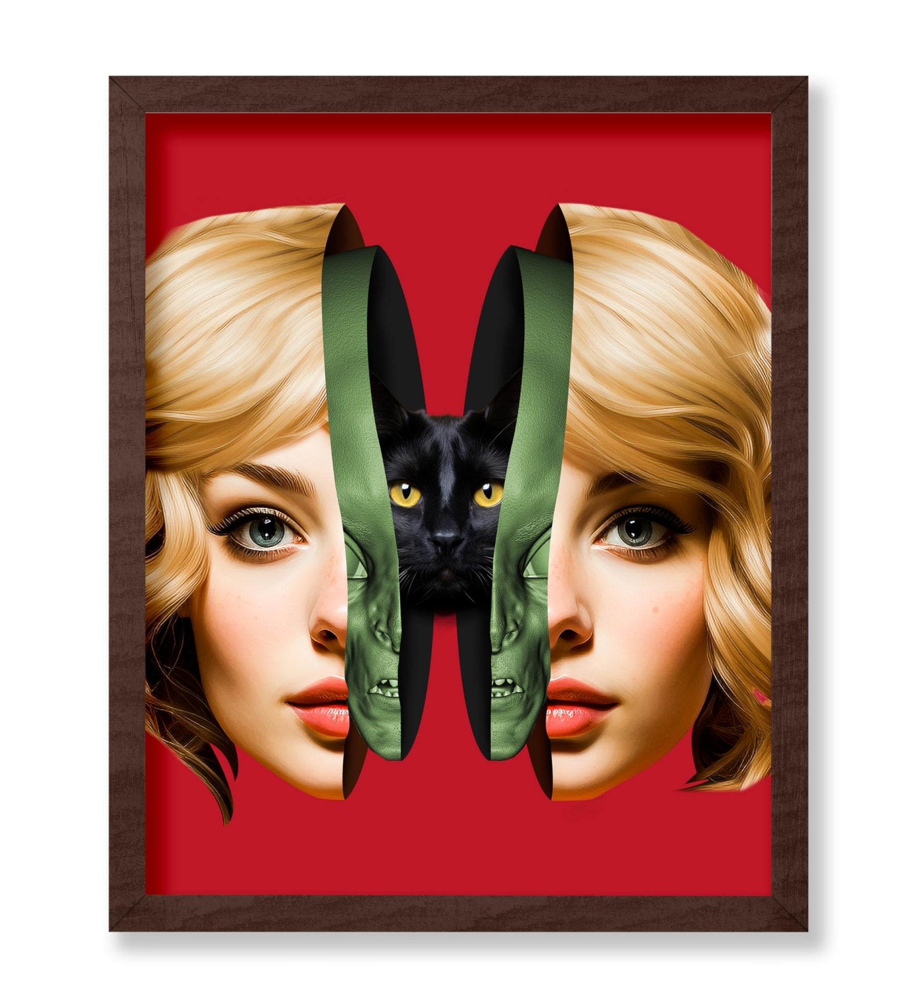Trippy Woman & Cat