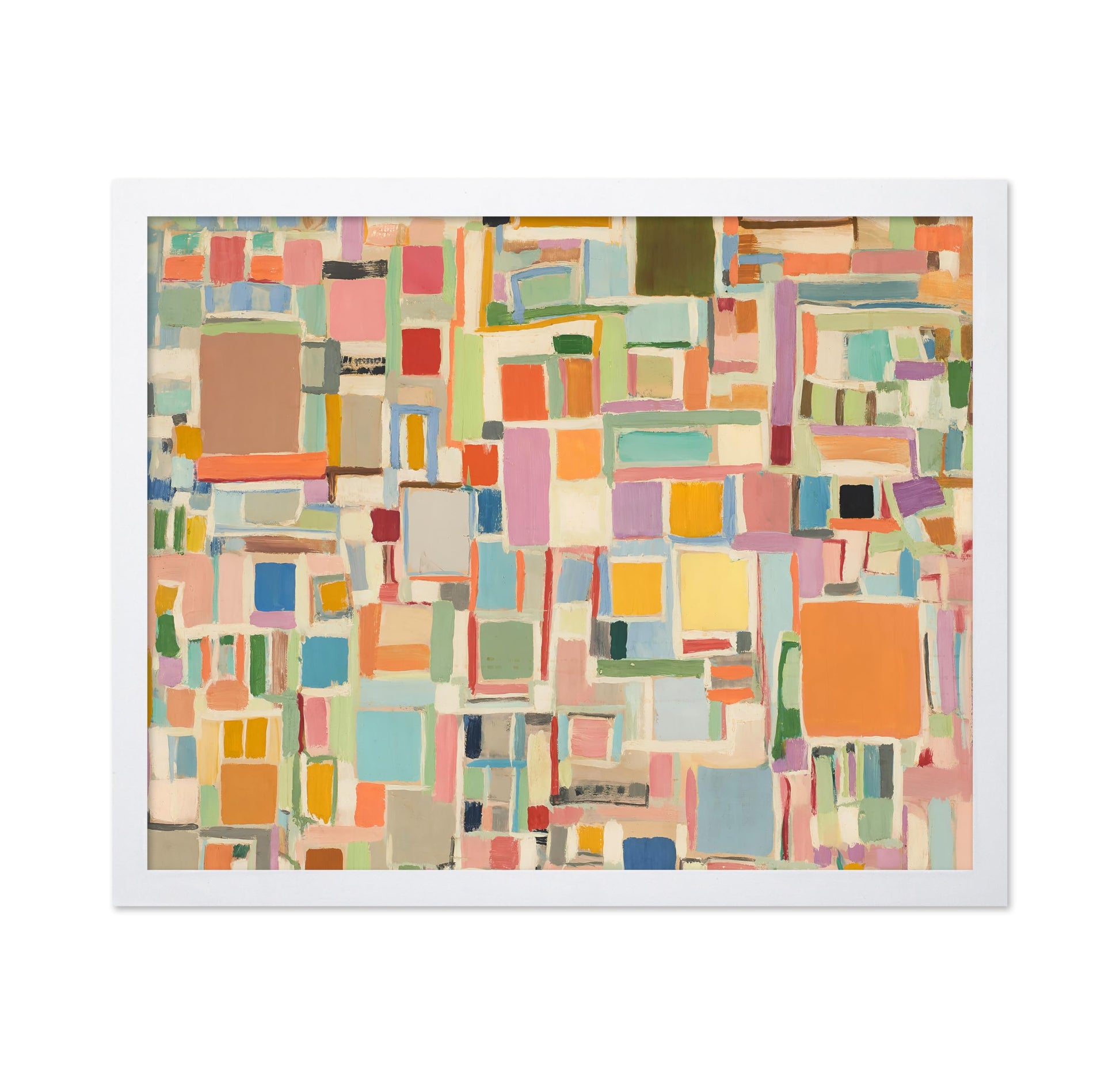 Squares and Rectangles Vintage Painting