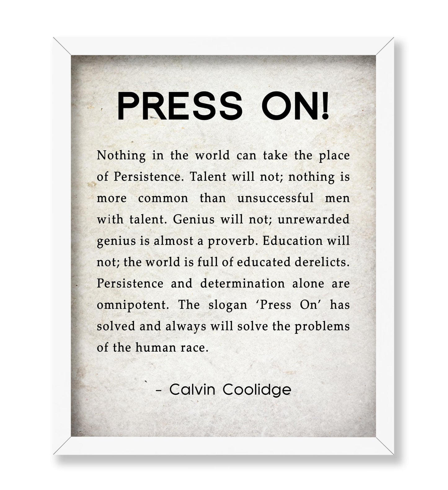 Calvin Coolidge Press on