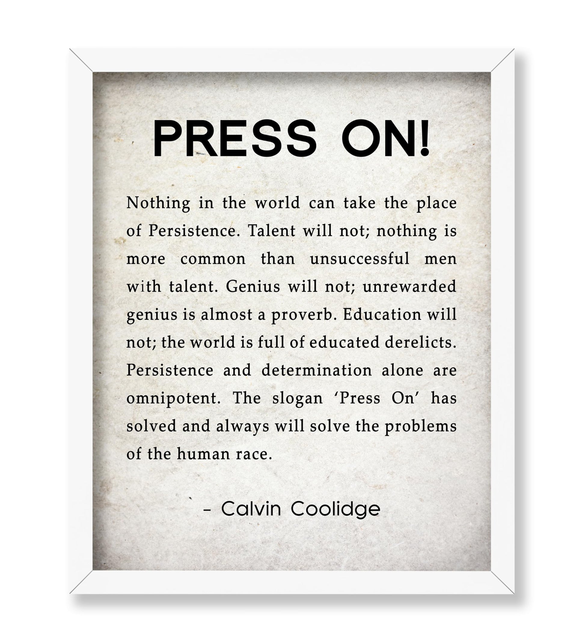 Calvin Coolidge Press on