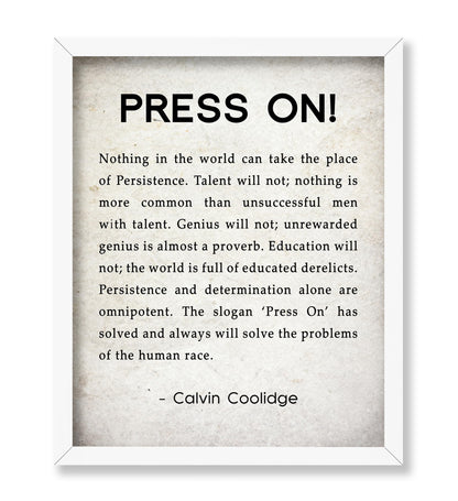 Calvin Coolidge Press on