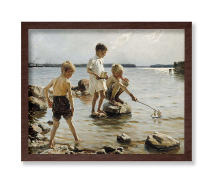 Boys Playing on The Shore