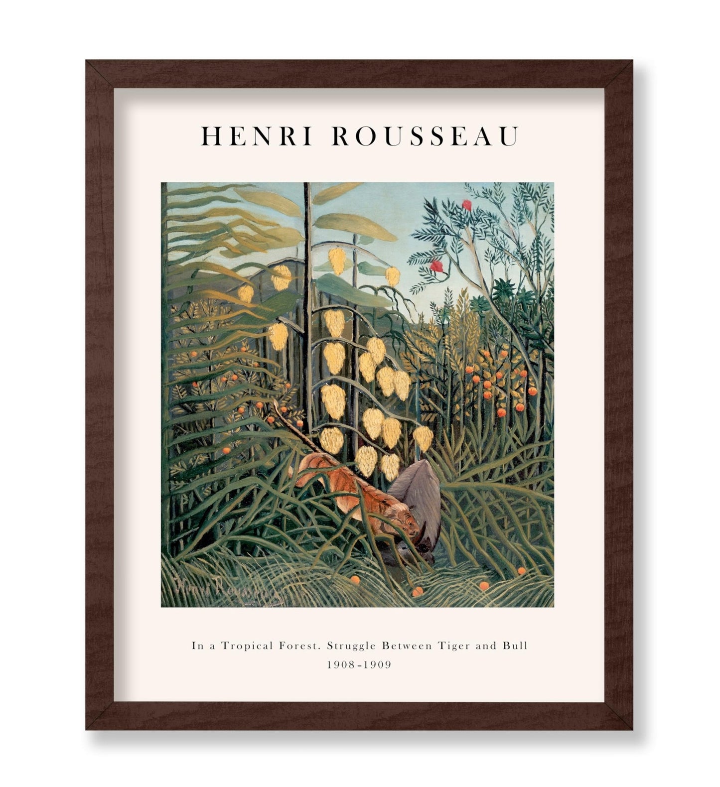 Henri Rousseau - In a Tropical Forest Struggle between Tiger and Bull