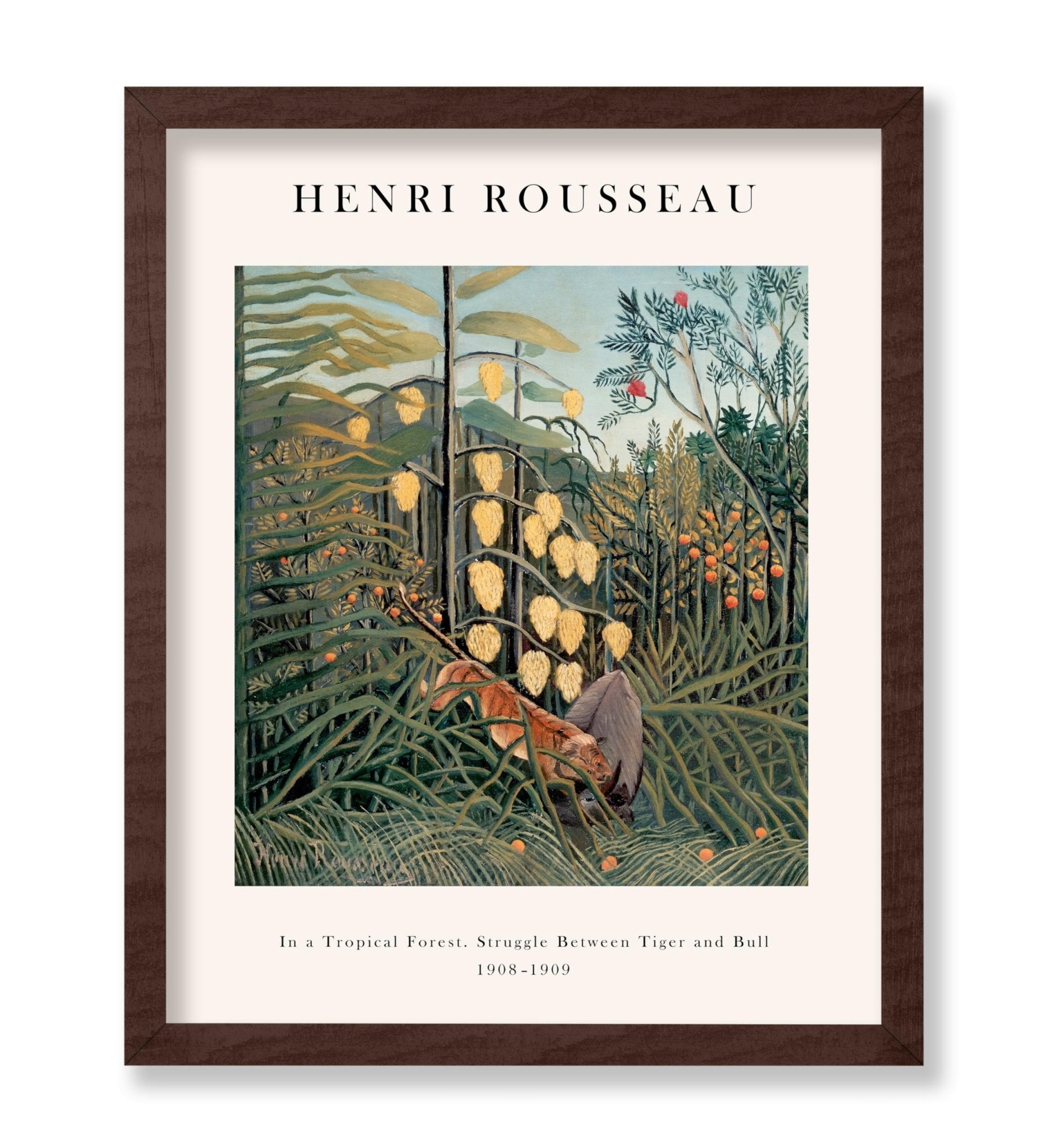 Henri Rousseau - In a Tropical Forest Struggle between Tiger and Bull