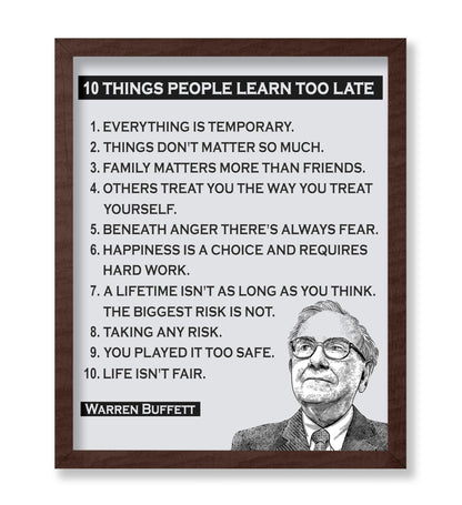 Things People Learn Too Late