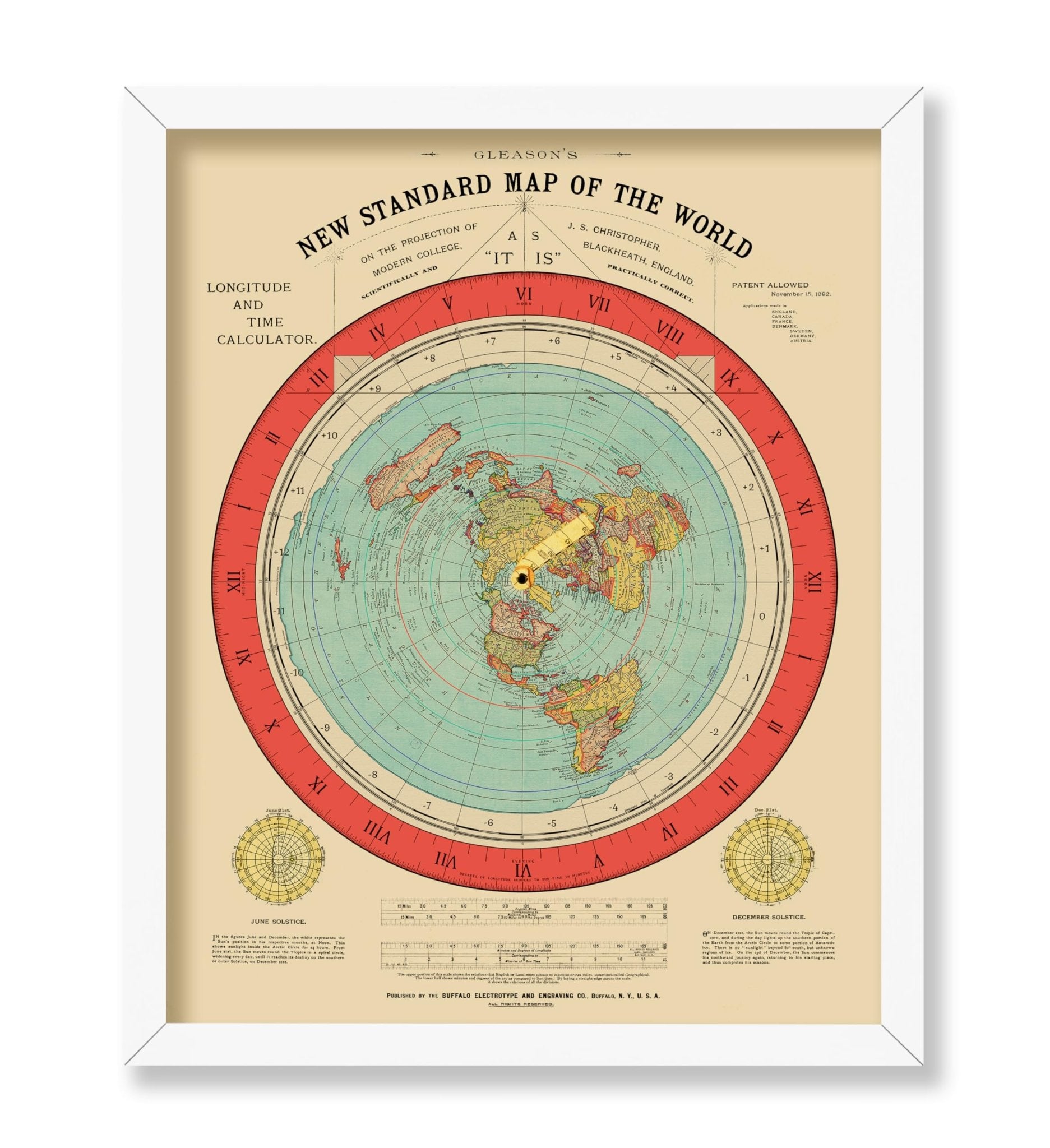 New Standard Map of The World Poster