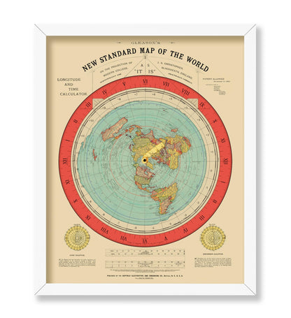 New Standard Map of The World Poster