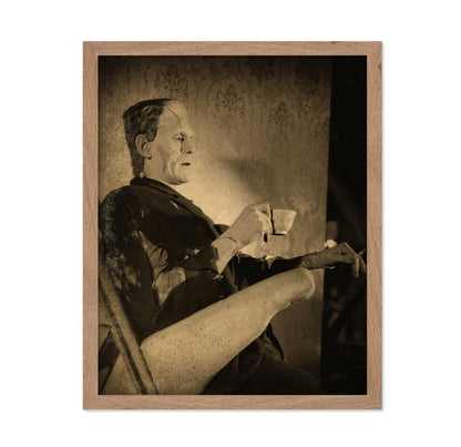 Frankenstein Drinking Coffee