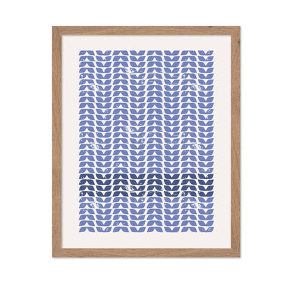 Blue Leaves Pattern