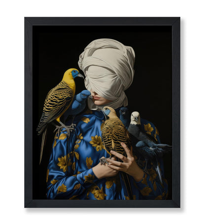 Woman and Birds