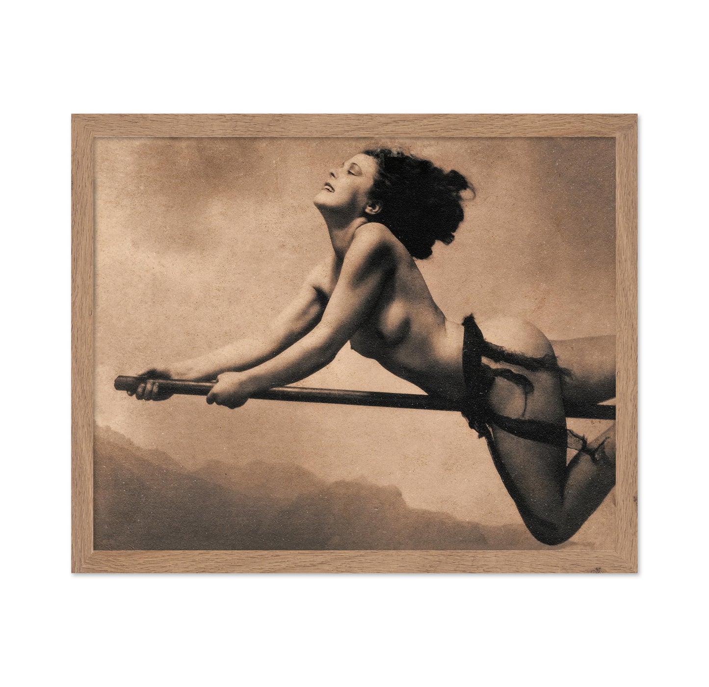 Naked Witch on Broom