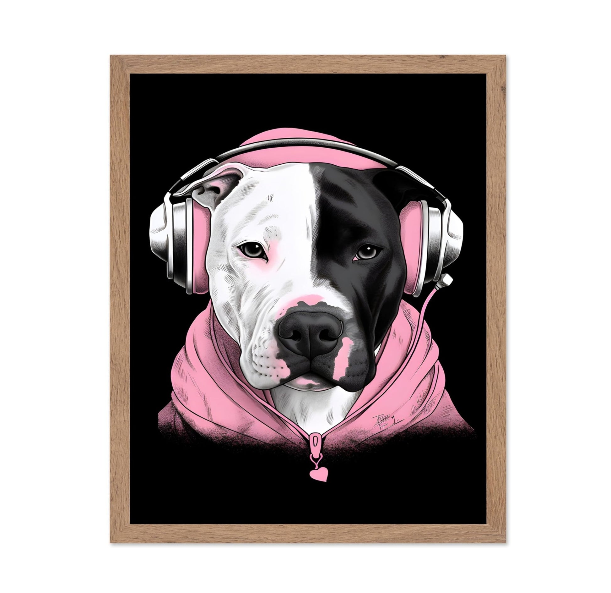 Pitbull With Headphones No1