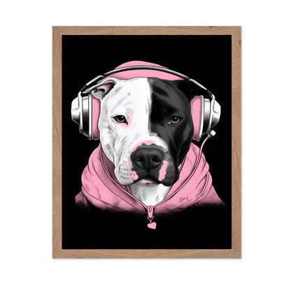 Pitbull With Headphones No1