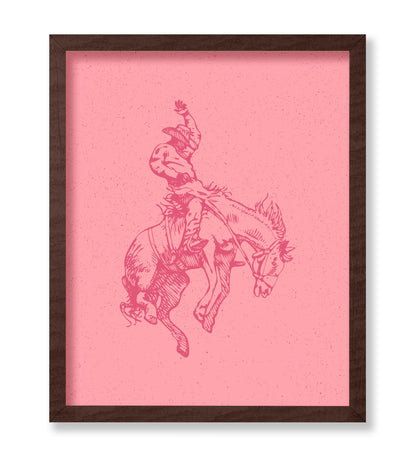 Pink Cowboy Horseback