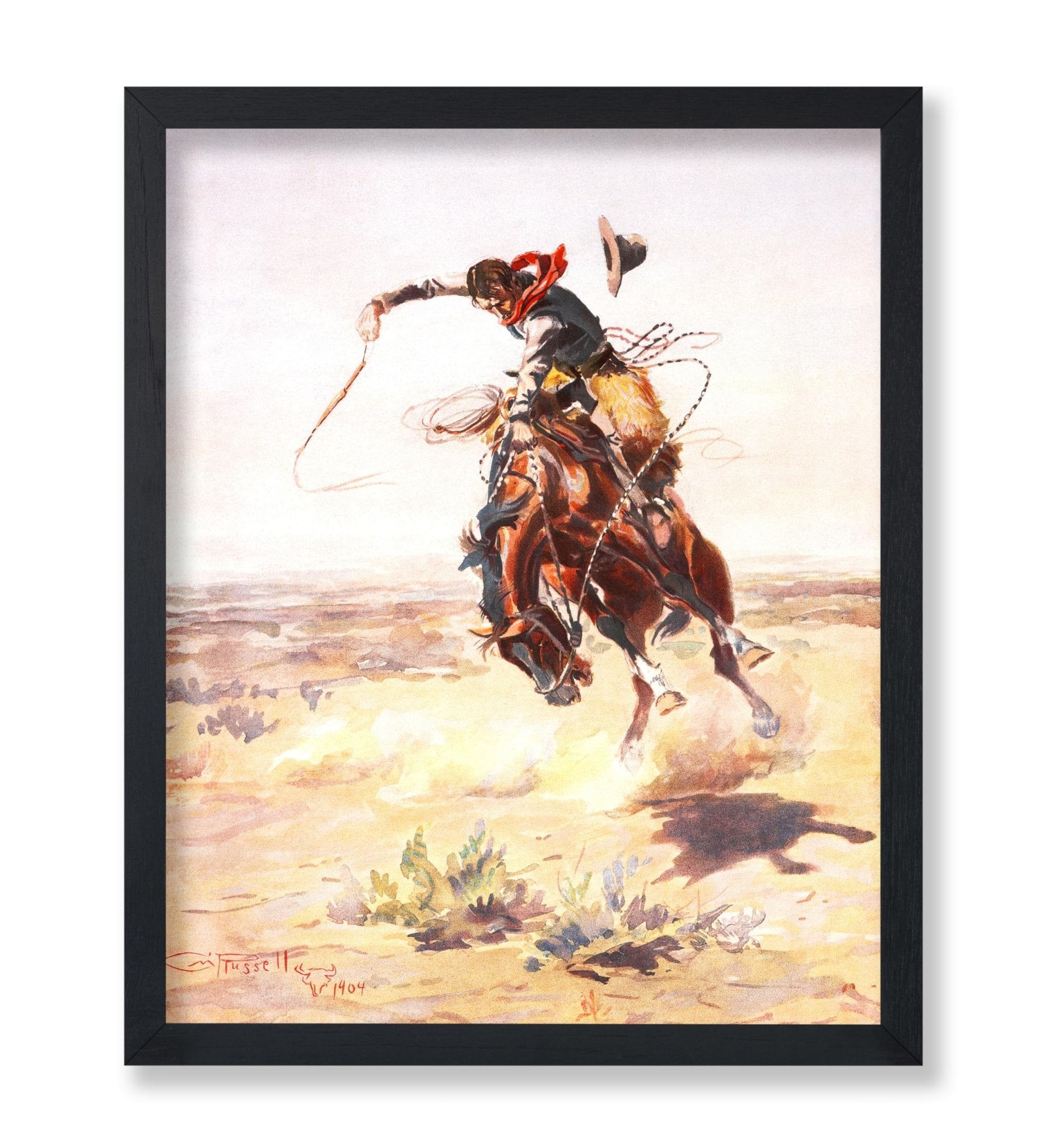 Charles Marion Russell - A Bad Hoss No2