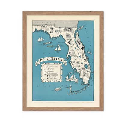 Florida State Pictorial Map