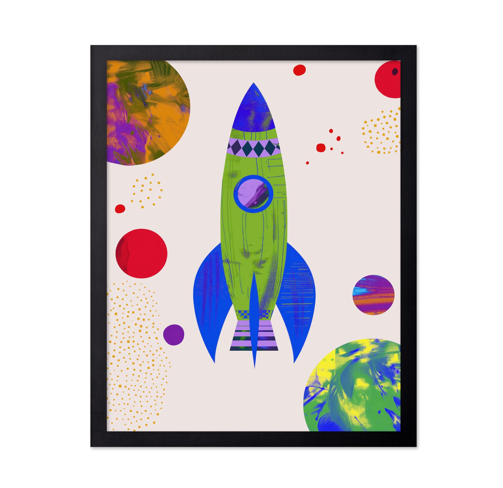 Whimsical Space Rocket No2
