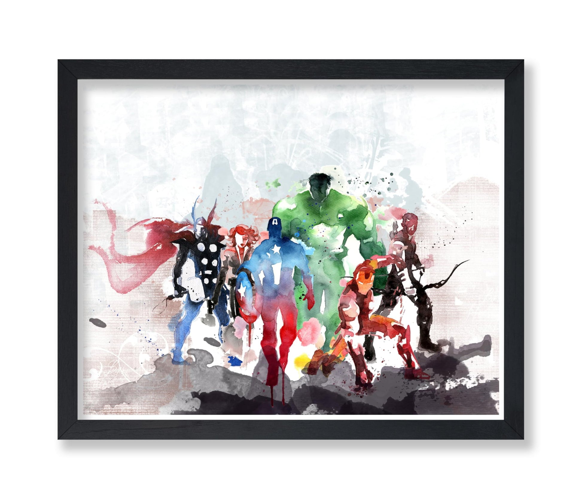 Watercolor Superheroes