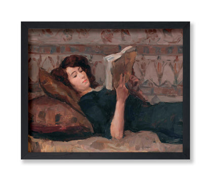 Girl Reading on a Divan