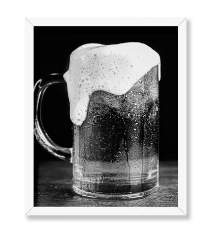 Beer with Foam in Mug