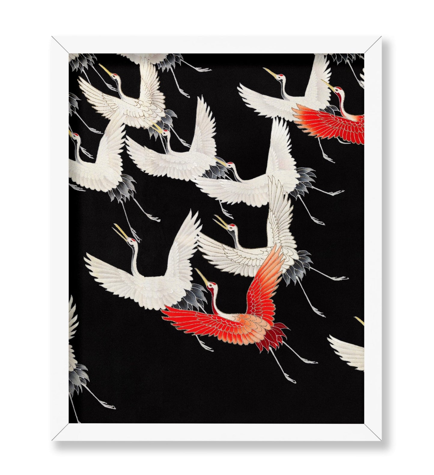 Furisode with a Myriad of Flying Cranes