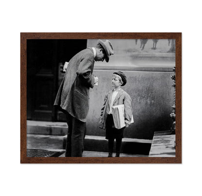 Boy Selling Newspaper