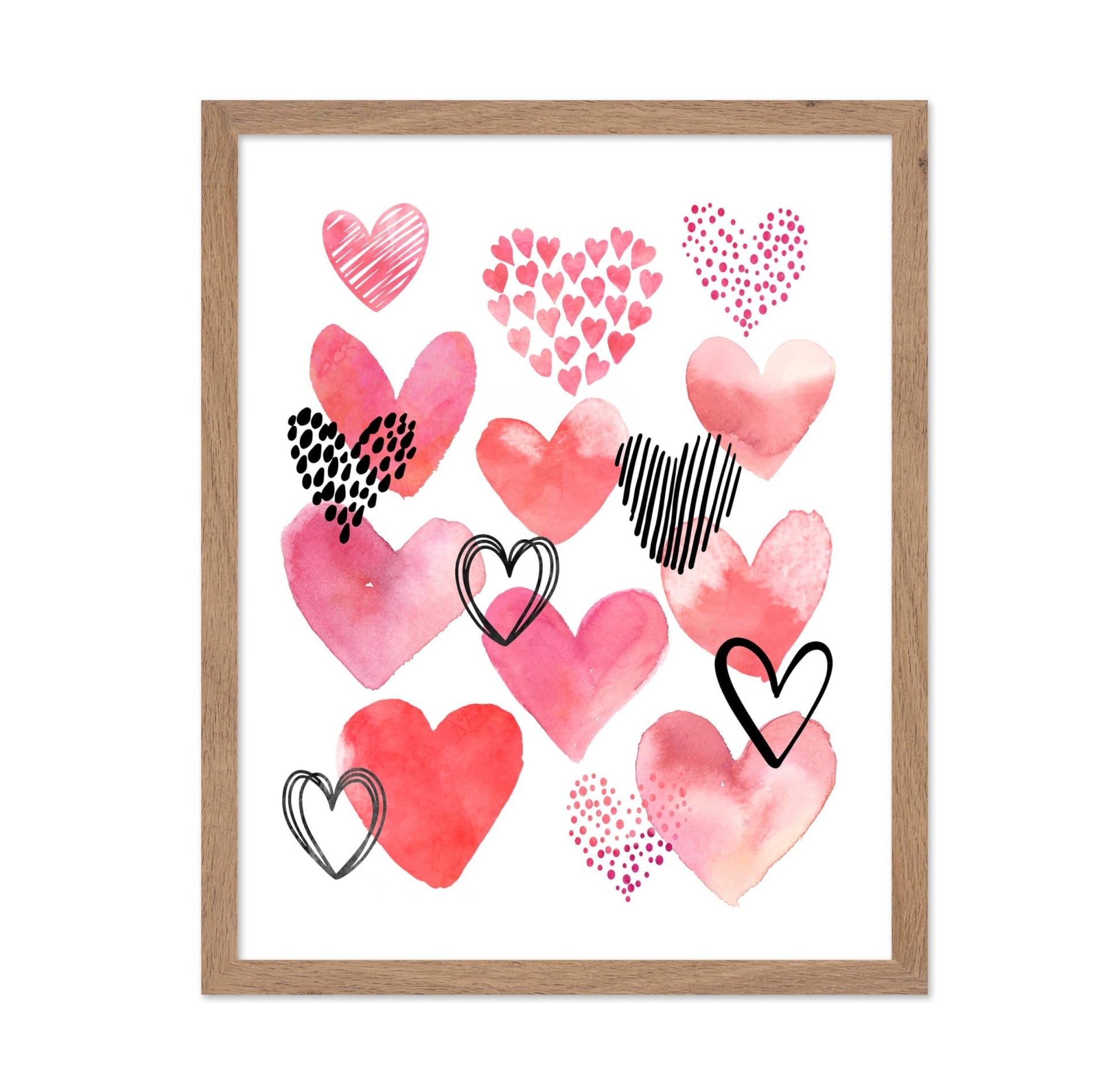 Watercolor Hearts No2