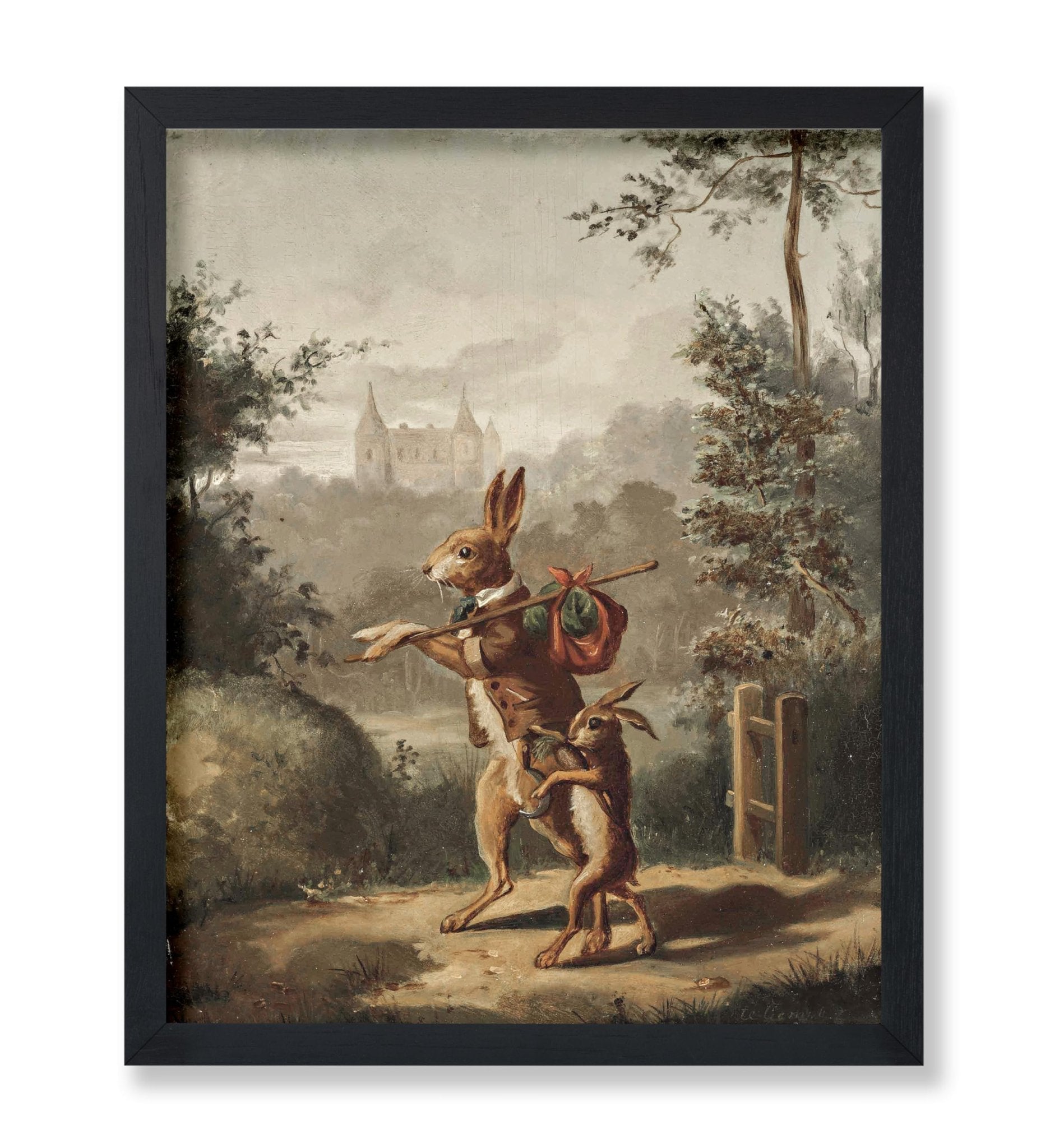 Bernard te Gempt - Two Hares With A Knapsack