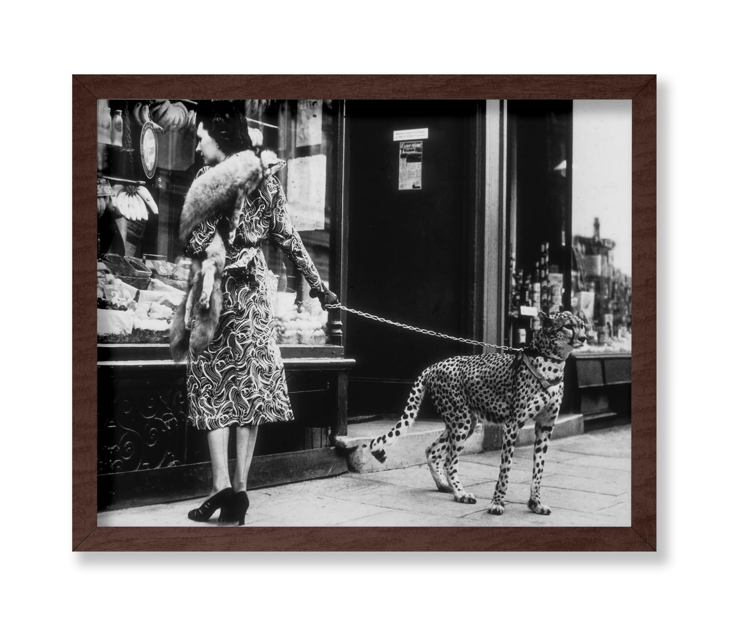 Elegant Woman with Cheetah