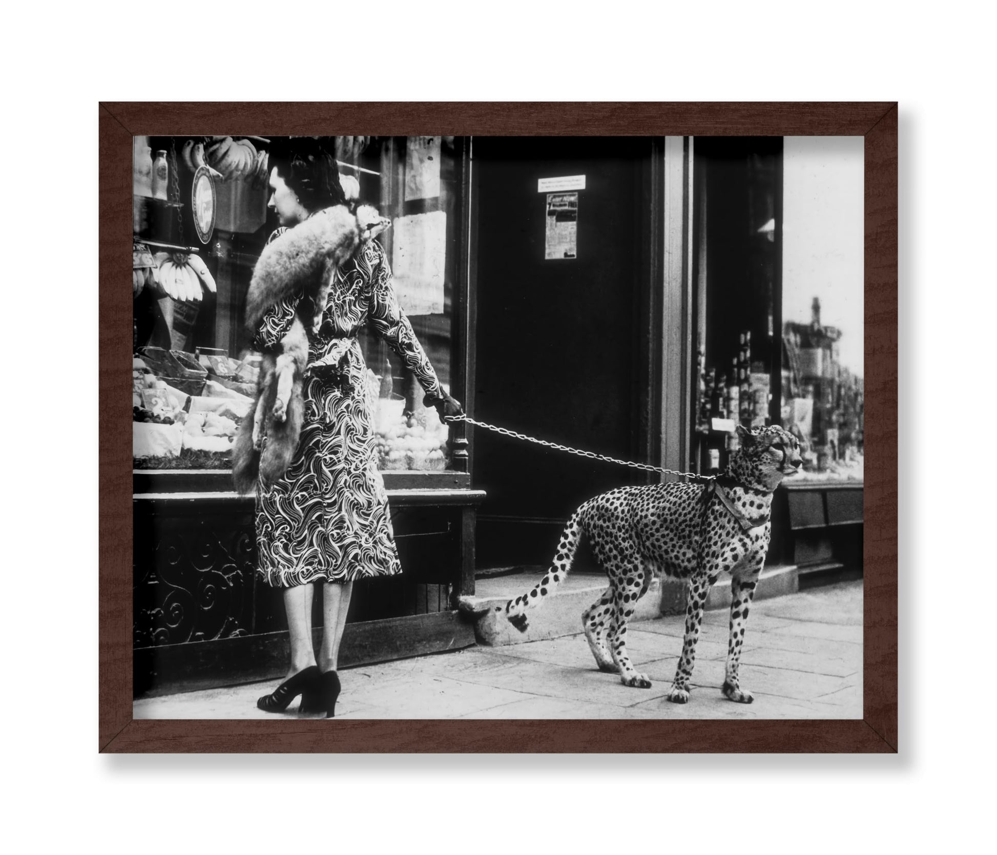 Elegant Woman with Cheetah
