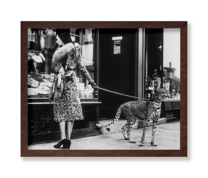 Elegant Woman with Cheetah