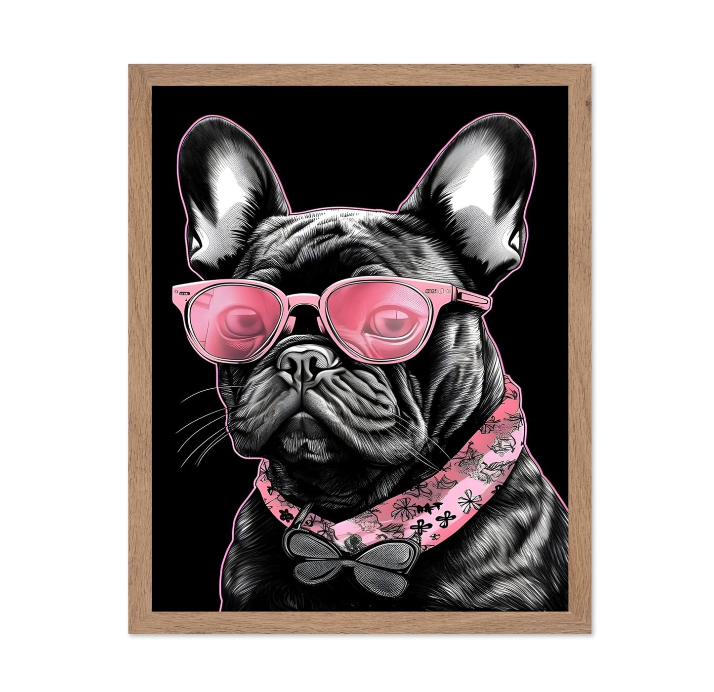French Bulldog in Pink Sunglasses No1
