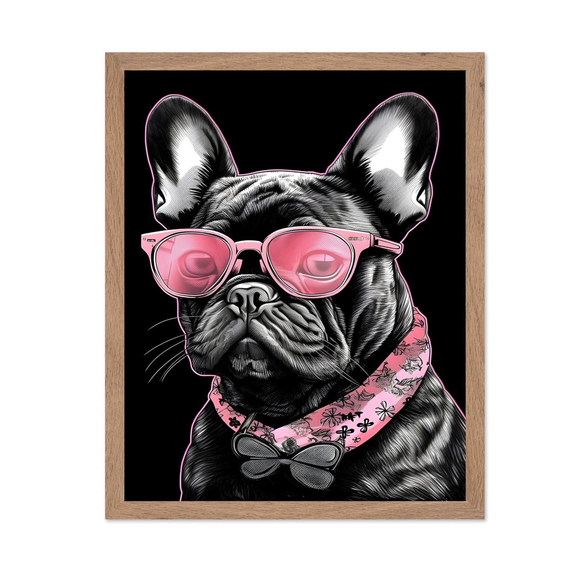 French Bulldog in Pink Sunglasses No1