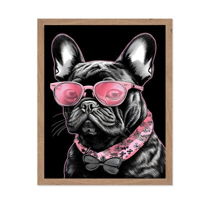 French Bulldog in Pink Sunglasses No1