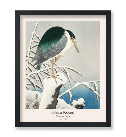 Ohara Koson - Heron in Snow
