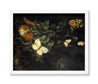 Still Life with Butterflies, Lizard and Snake