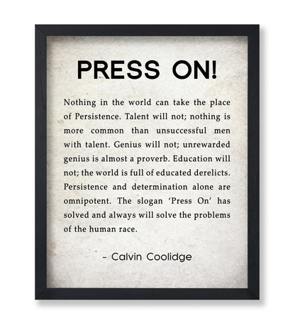 Calvin Coolidge Press on