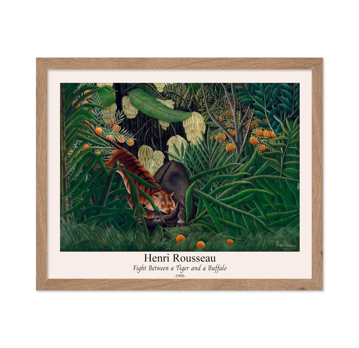 Henri Rousseau - Tiger & Buffalo No1