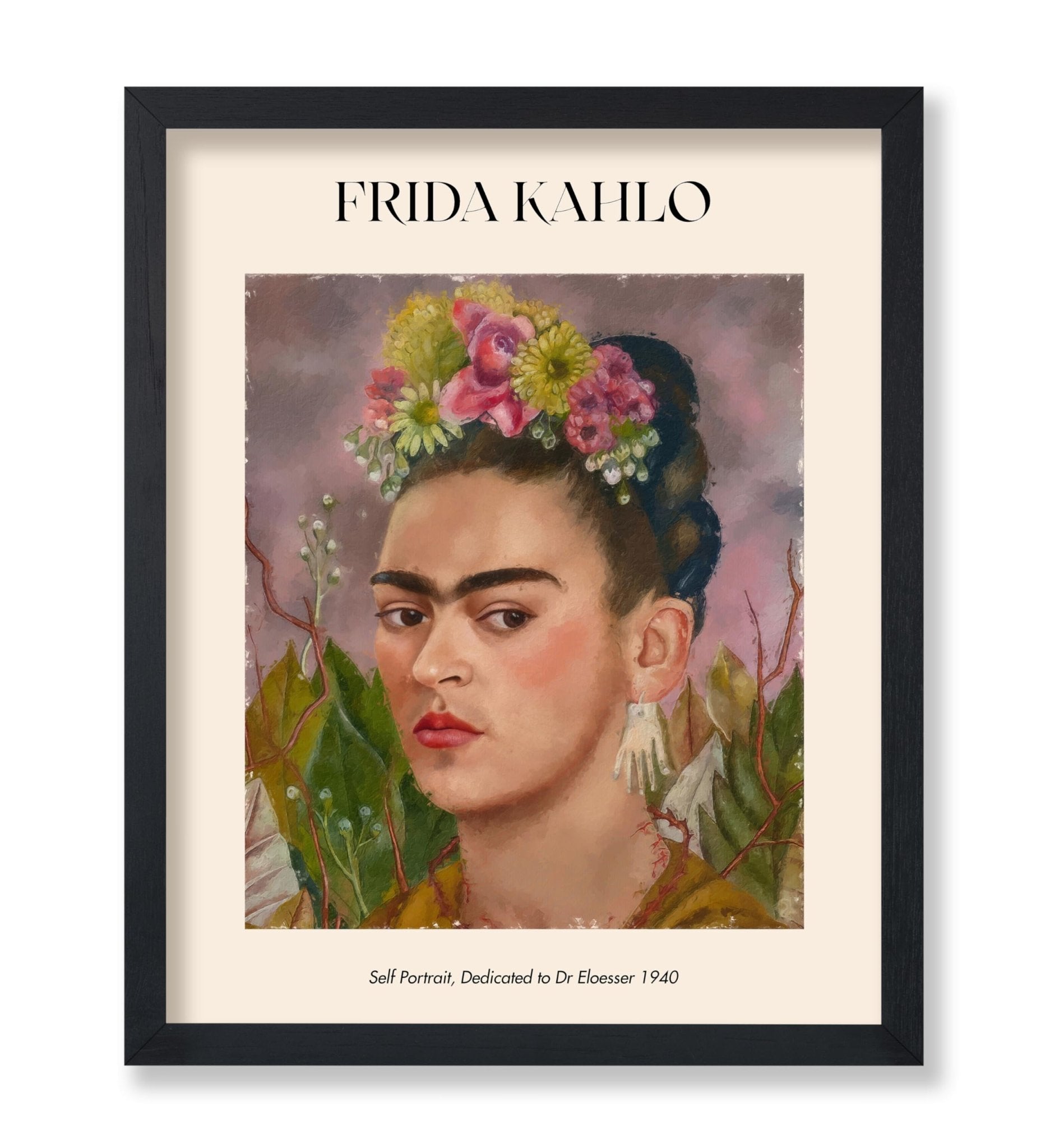 Frida - Self Portrait, Dedicated to Dr. Eloesser
