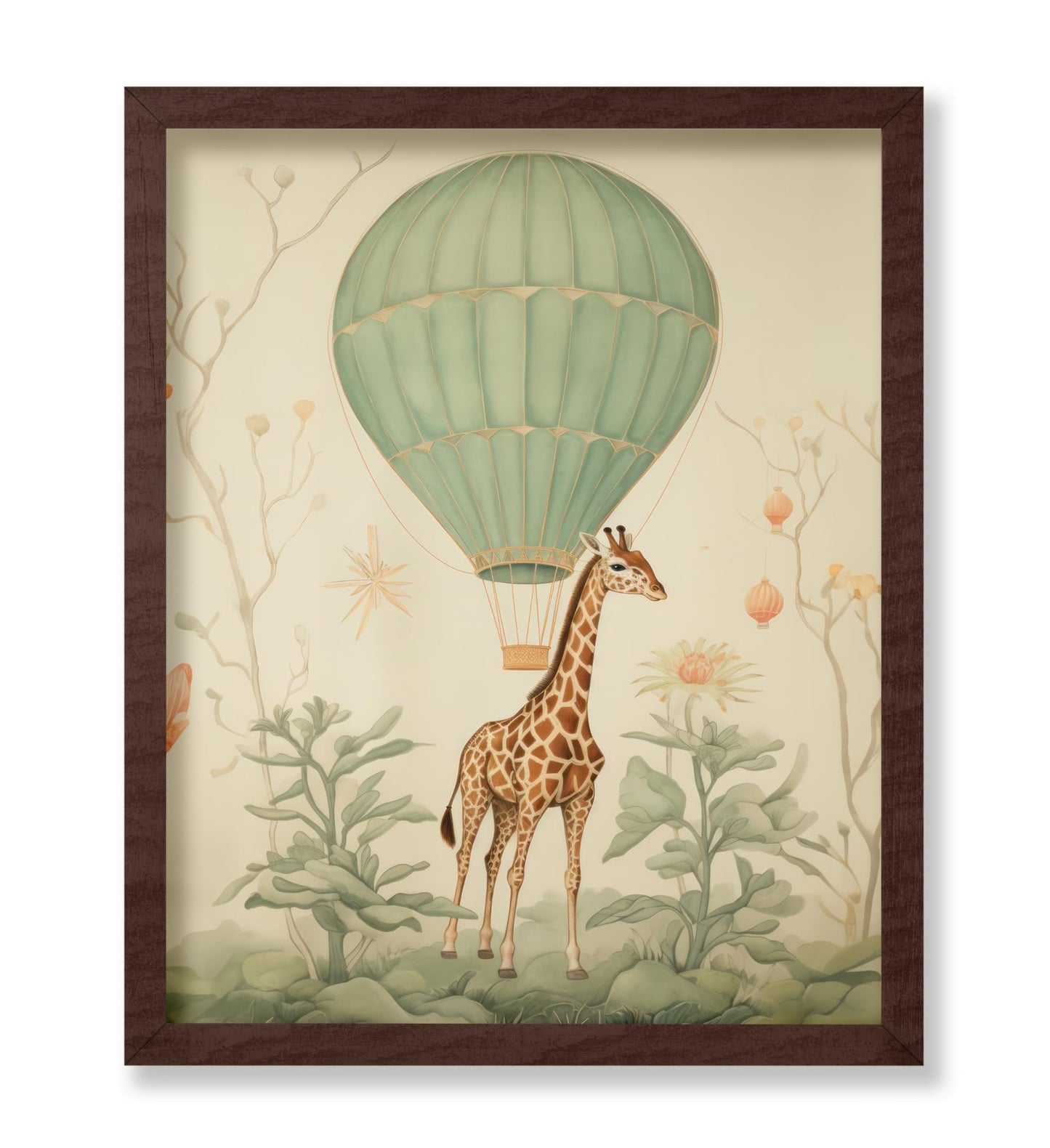 Giraffe and Hot Air Balloon