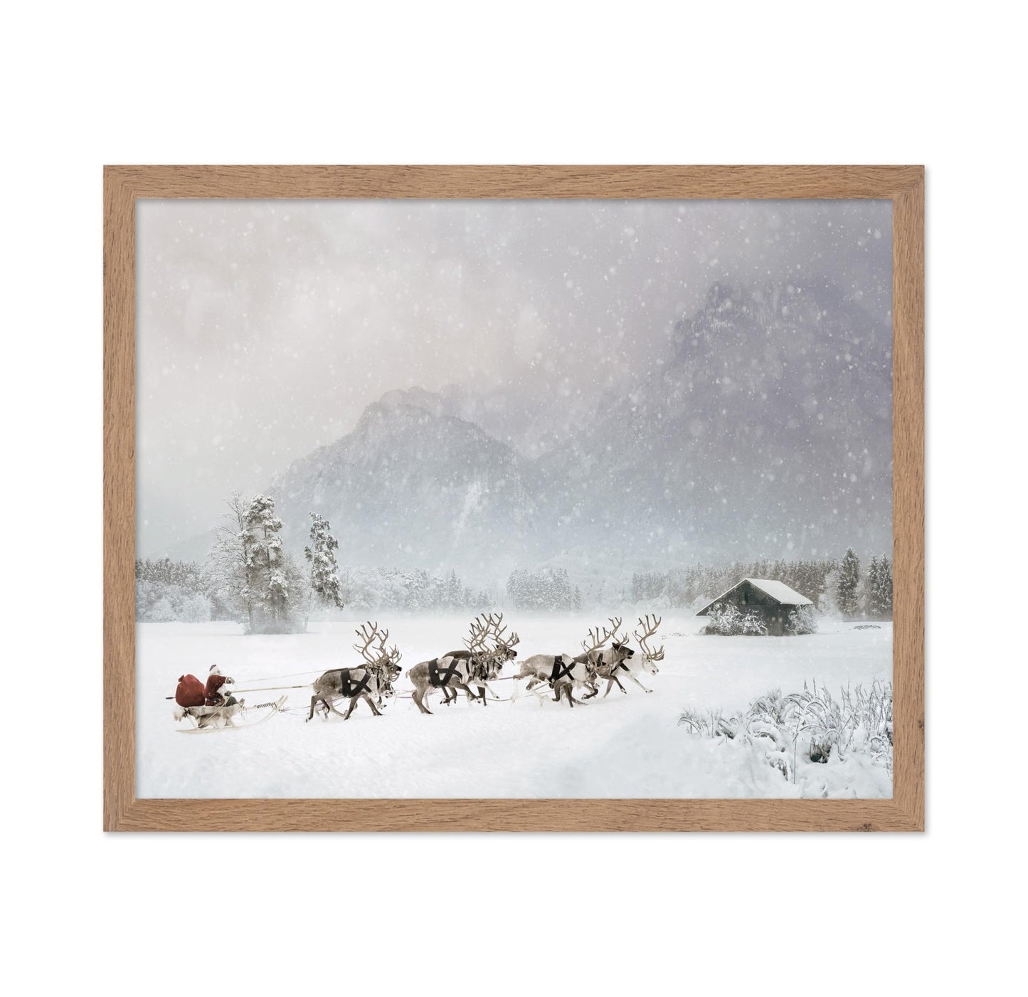 Santa Claus Reindeer Sleigh