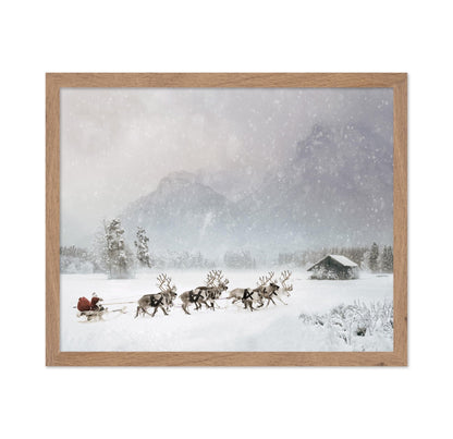 Santa Claus Reindeer Sleigh
