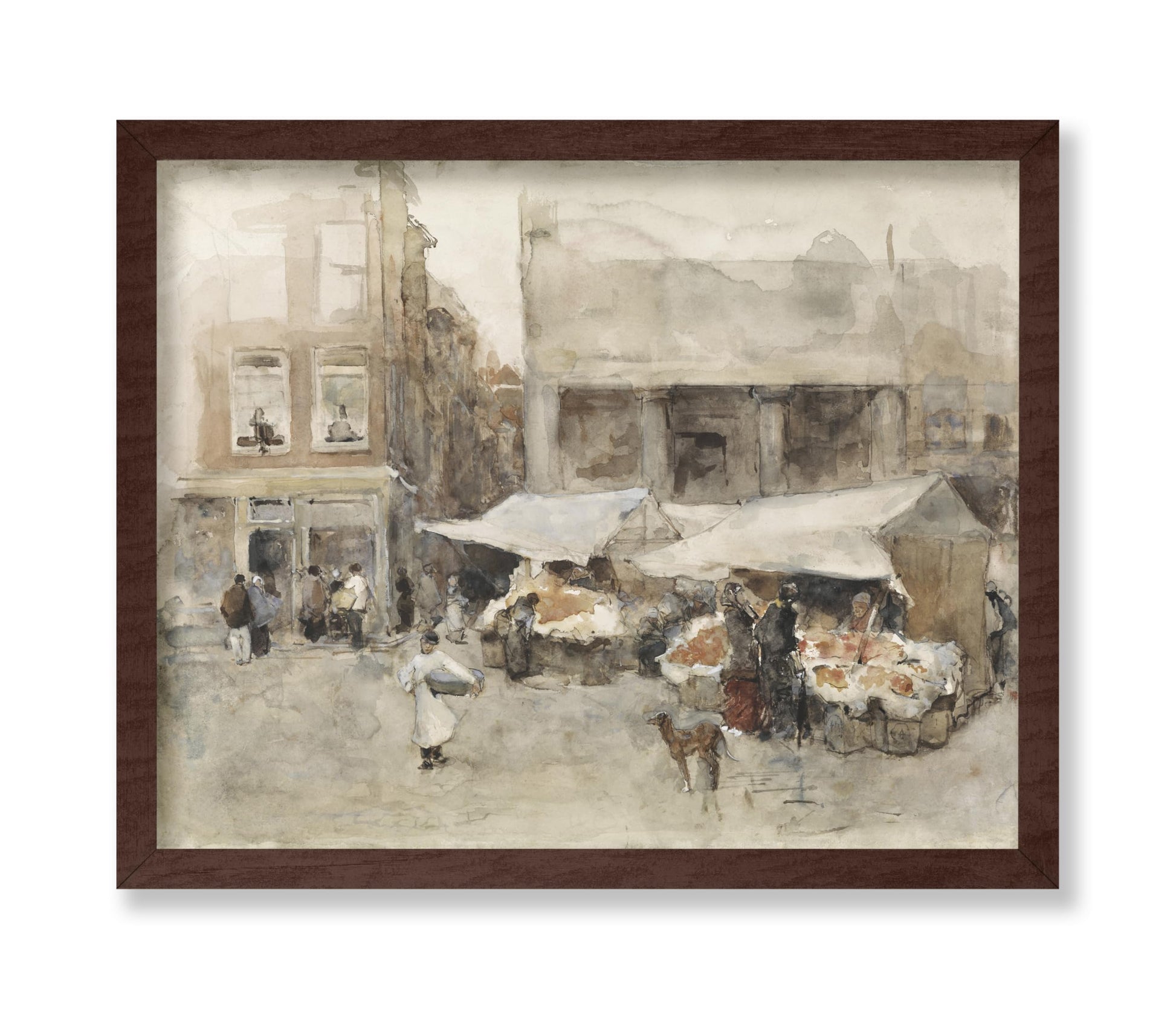 Market with Flower Stalls