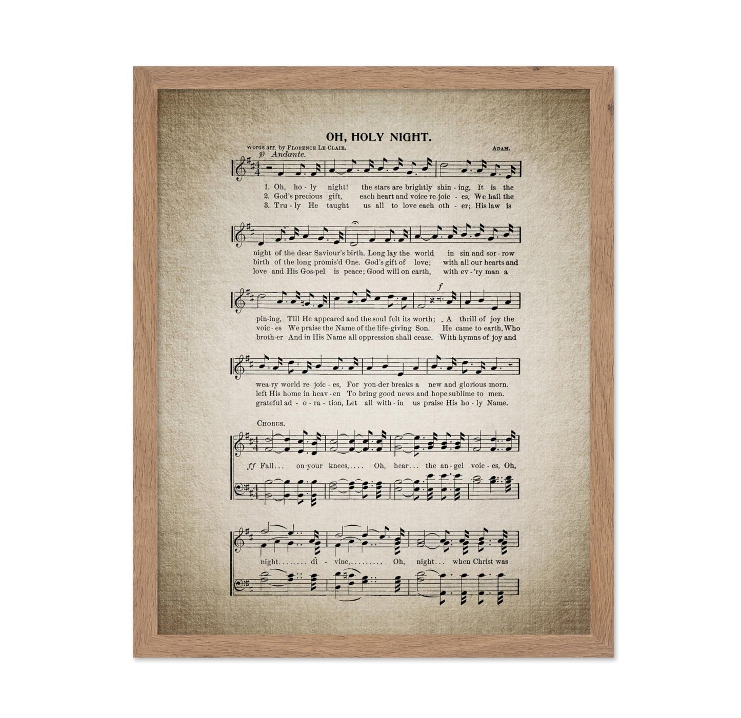 Oh Holy Night Hymnal Sheet