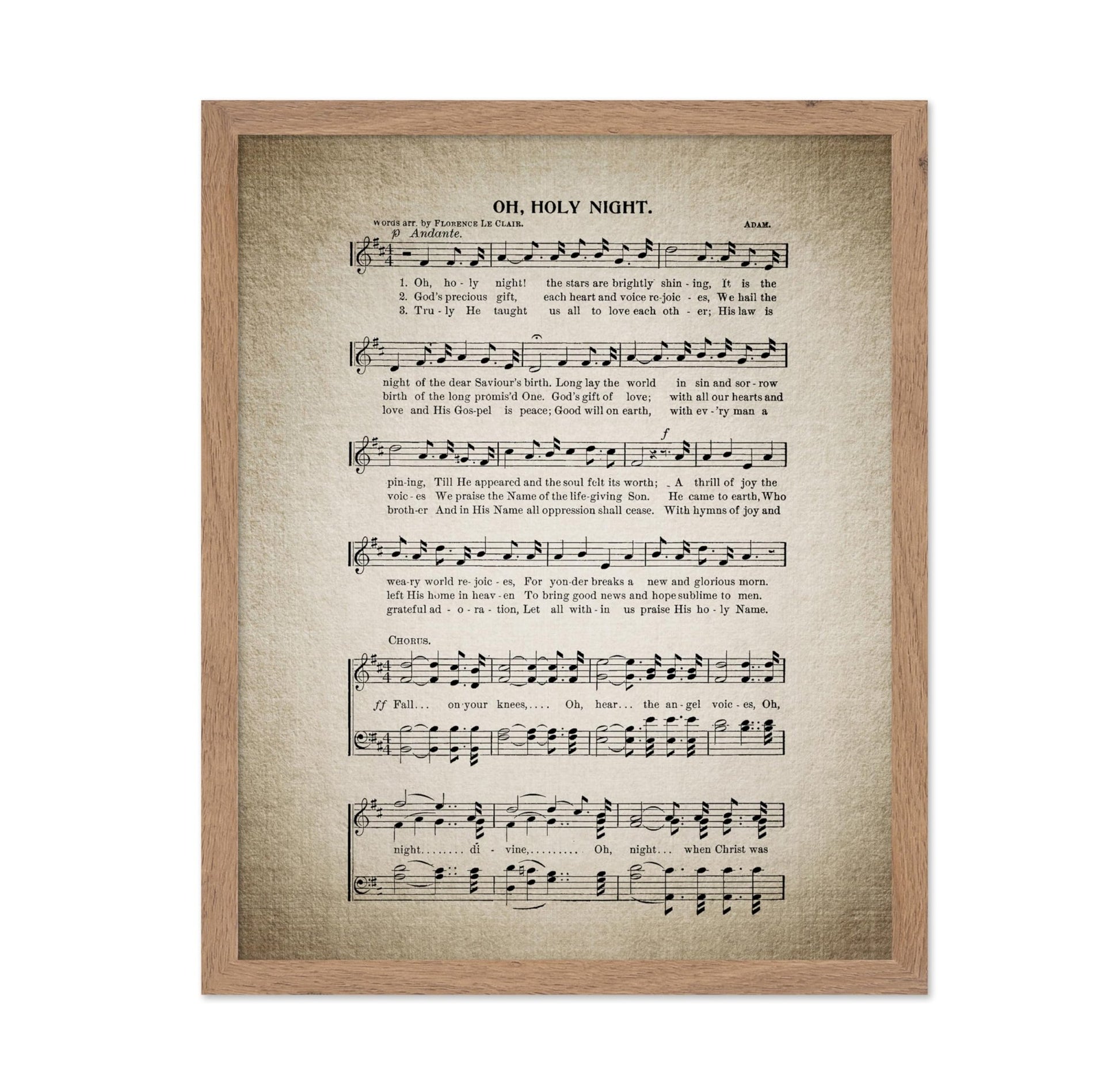 Oh Holy Night Hymnal Sheet