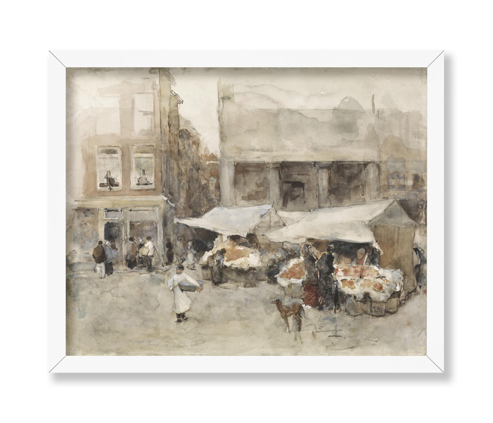Market with Flower Stalls