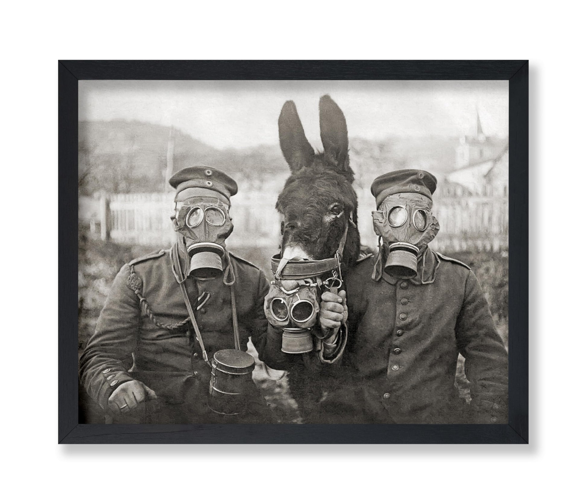 Donkey And Two Soldiers